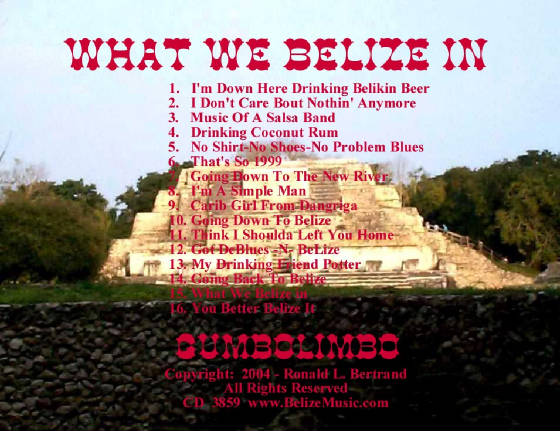 Belize Inspired Souvenir CD